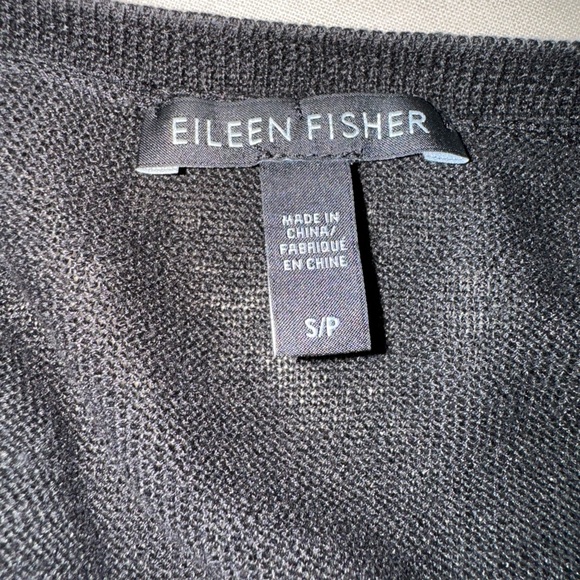 Eileen Fisher Linen Cardigan Black Small - Picture 2 of 3
